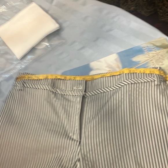 St John Black White Striped Pants Size 8 - - Picture 8 of 8